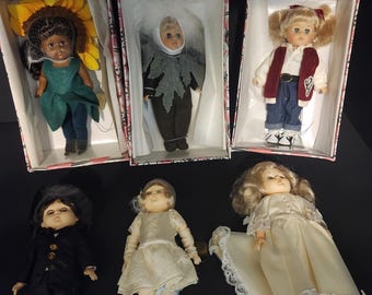 Assorted vintage Ginny dolls