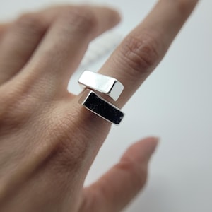 Adjustable Sterling Silver Statement Ring: Everyday Chic Jewelry