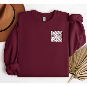 Monograma x, sudadera con letras florales, sudadera con letras grandes, letra x decorativa, camisa con monograma floral, suéteres con monograma para mujer