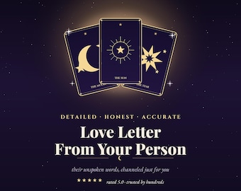 Love Letter Psychic Reading: Channeled Message from Your Person - Same Day