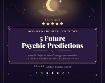 5 predicciones psíquicas del futuro: Lectura de tarot espiritual - El mismo día