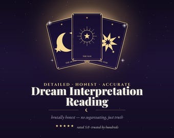 Dream Interpretation Reading: Psychic Tarot Analysis, Subconscious Messages - Same Day