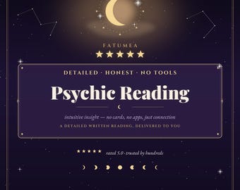 Detailed No Tools Psychic Reading: Honest Spiritual Guidance - Same Day