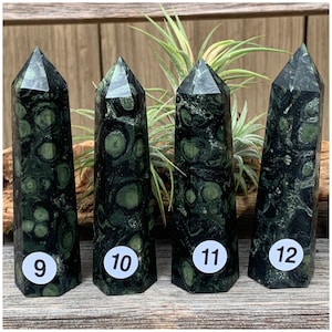 1 Kambaba Jasper Tower Crystal Point Heart Chakra Nurturing Stone Prosperity Money