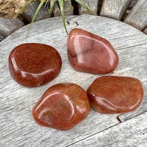 4 Pc Red Aventurine Tumbled Stones Crystal Item 001