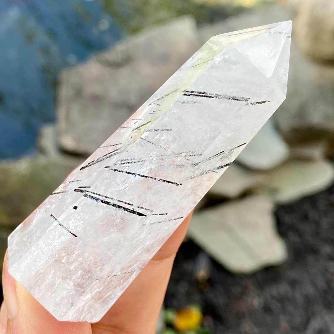 Quartz Root Tips Tourmalinated Quartz Tower Crystal Point Mineral Root Chakra Grounding ...