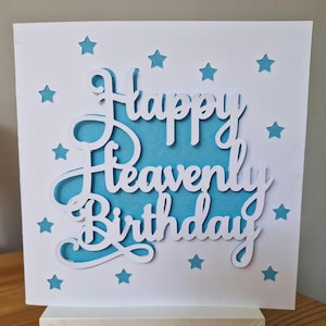 Tarjeta de feliz cumpleaños celestial