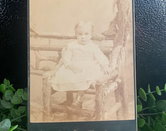 Victorian Cabinet Card Photograph Child Portrait
