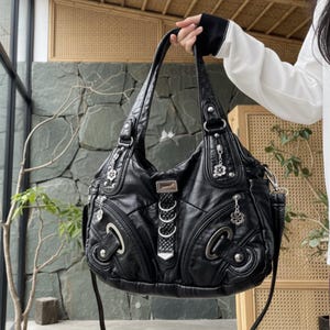 バッグ Y2K leather vintage bag hand shoulder ショルダーバッグ バッグ vintage y2k shoulder bag／ビンテージ