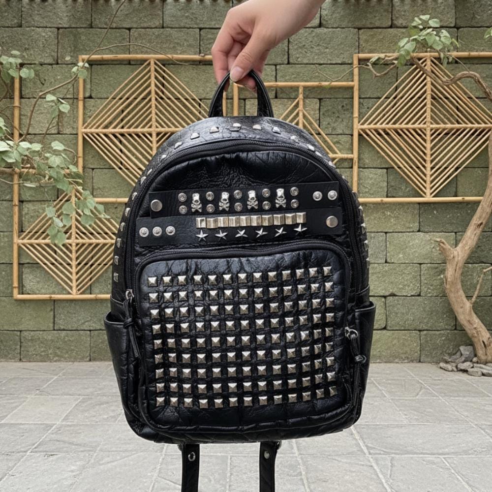 Studded Black Backpack with Cross Accent Michael Kors Women main image 2