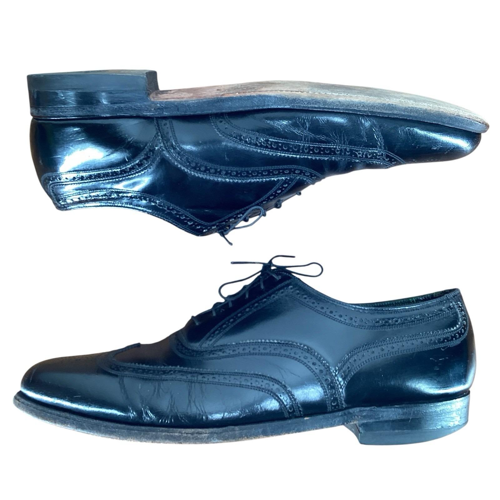 Vintage Florsheim Imperial Black Wingtips 92329 Size 12 D Made in