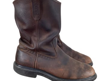 Red Wing Pecos 1159 Supersohle 11 "Pull-On-Stiefel Herrengröße 11 Leder Soft Toe
