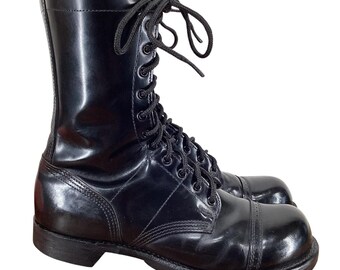 Black Leather Paratrooper Jump Boots by Corcoran - US 12 - Etsy display picture 3