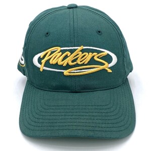 Vintage ANNCO Pro Green Bay Packers Snapback Hat Razzle Dazzle Script