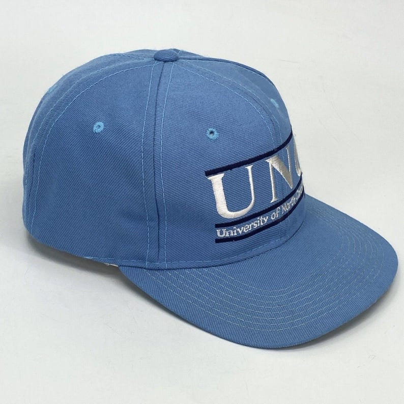 UNC North Carolina Tar Heels The Game Snapback Hat Split Bar Spell Out image 3