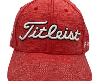 Gorra de golf Titleist FootJoy FJ Pro V1 A-Flex en rojo jaspeado, talla L/XL