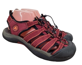 Sandalias de senderismo Airwalk para hombre, talla 9.5, color rojo, estilo clásico para exteriores.