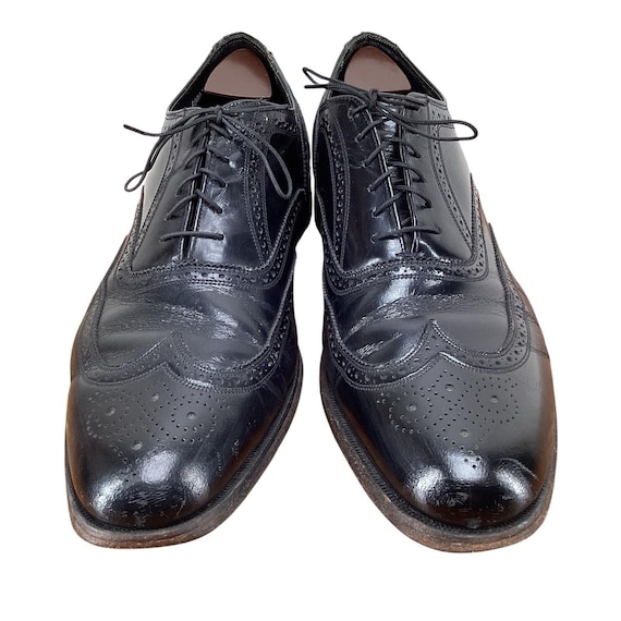 Vintage Florsheim Imperial Black Wingtips 92329 Size 12 D Made in