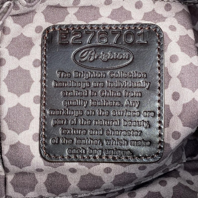Brighton Croc Embossed Suede Hobo Shoulder Bag Braided Strap Gray image 14