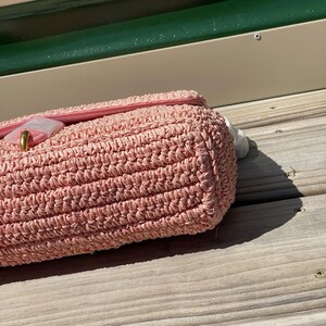 NWT Rebecca Minkoff Edie Woven Medium Crossbody Bag Rose Pink image 8
