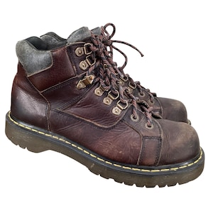 VTG Doc Martens Grizzly Chunky Platform Oxford Boots Y2K Brown Men's Size 11
