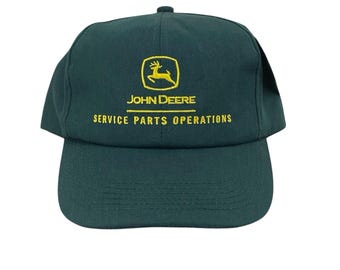 Vintage John Deere Hat • 80s 90s Snapback Trucker Cap • Farming