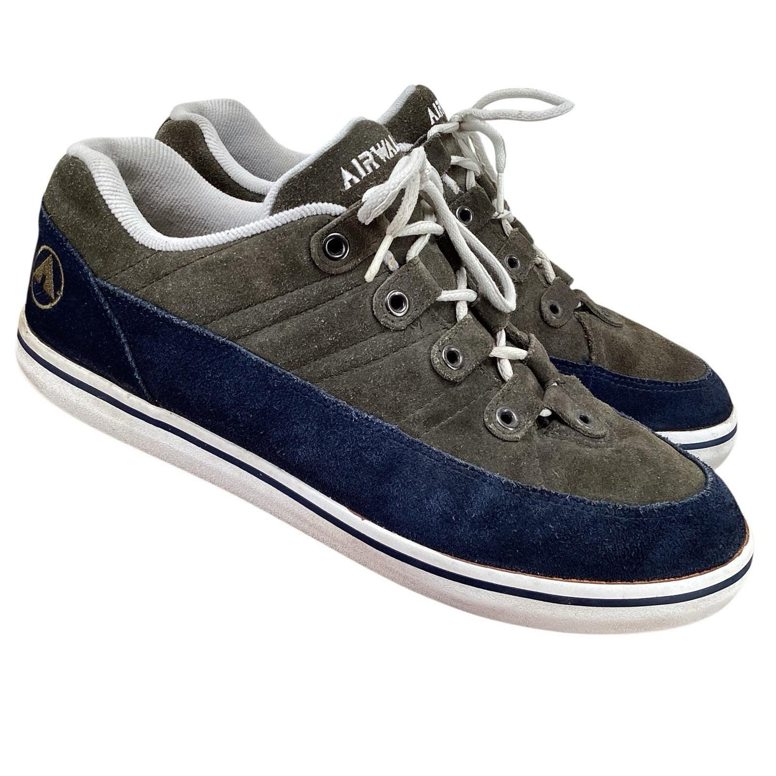 Airwalk Born To Skate Navy Blue Canvas Sneakers With White Soles & Laces - Mens Doek | Indigo Blue Cotton Canvas Basket Sneaker | Fine  main image 4