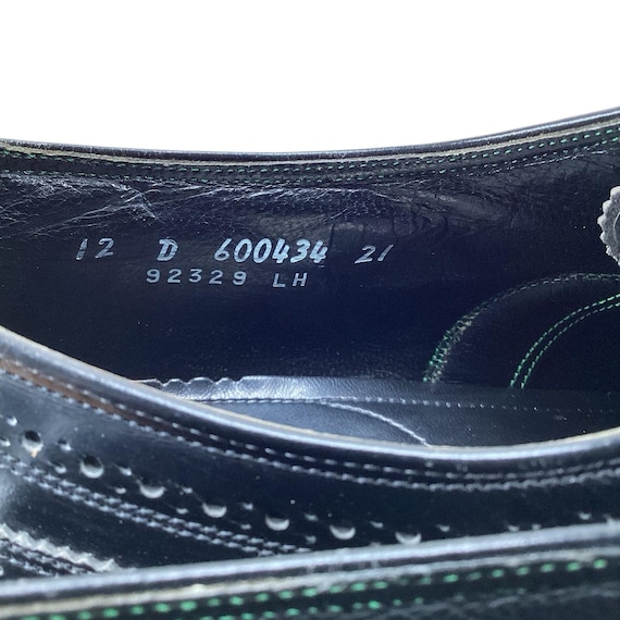 Vintage Florsheim Imperial Black Wingtips 92329 Size 12 D Made in