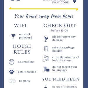 AirBnB welcome sign, digital file, adjustable