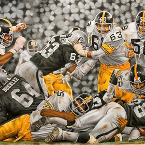 When Silver Forged Steel by Tempy Moore Pittsburgh Steelers Art painting wall art print football gifts