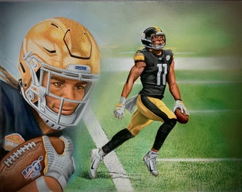 Pittsburgh Steelers Print of Chase Claypool 8x10” by Artist Tempy Moore