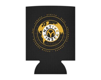 Native Yinzer Can Cooler | Pittsburgh logo koozie, black and gold