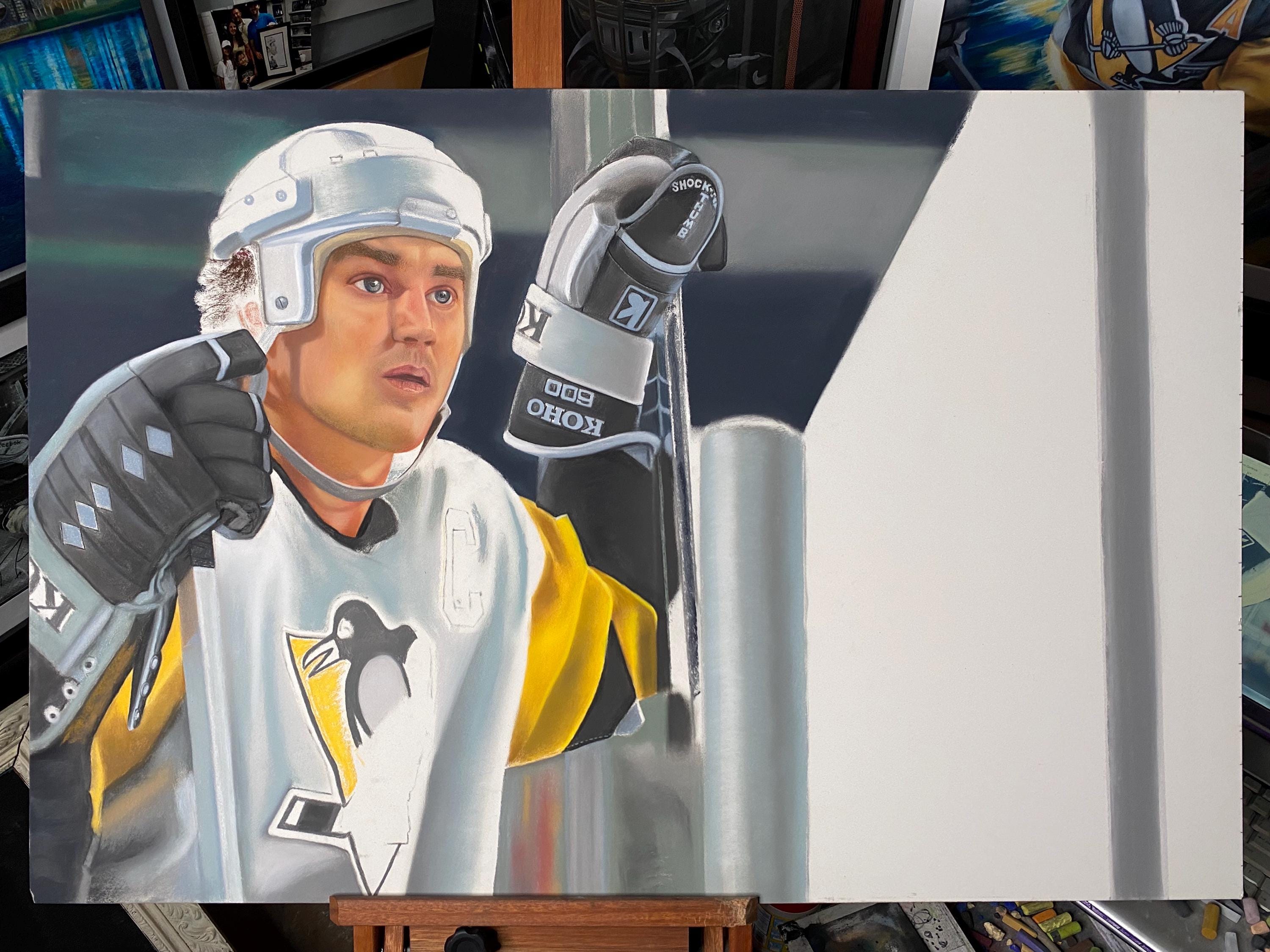 Tempy Stratton Artwork by Tempy Moore Pittsburgh Penguins Lemieux & Crosby Hockey Art ...