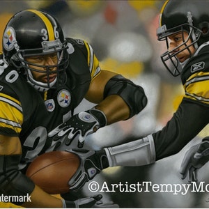 Pittsburgh Steelers Artwork of Super Bowl &quot;Bus Lane&quot; by Artist Tempy Moore 8x10&quot; print