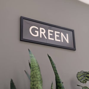 GREEN - Vintage London Linen Bus Blind