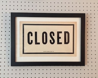 CLOSED - Vintage Shop Sign