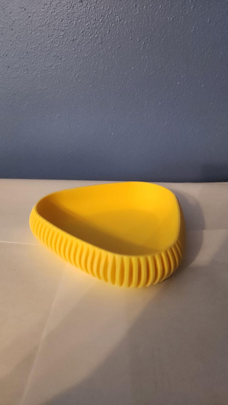 3D Printed Modern Catchall Tray: Home Organization Yellow