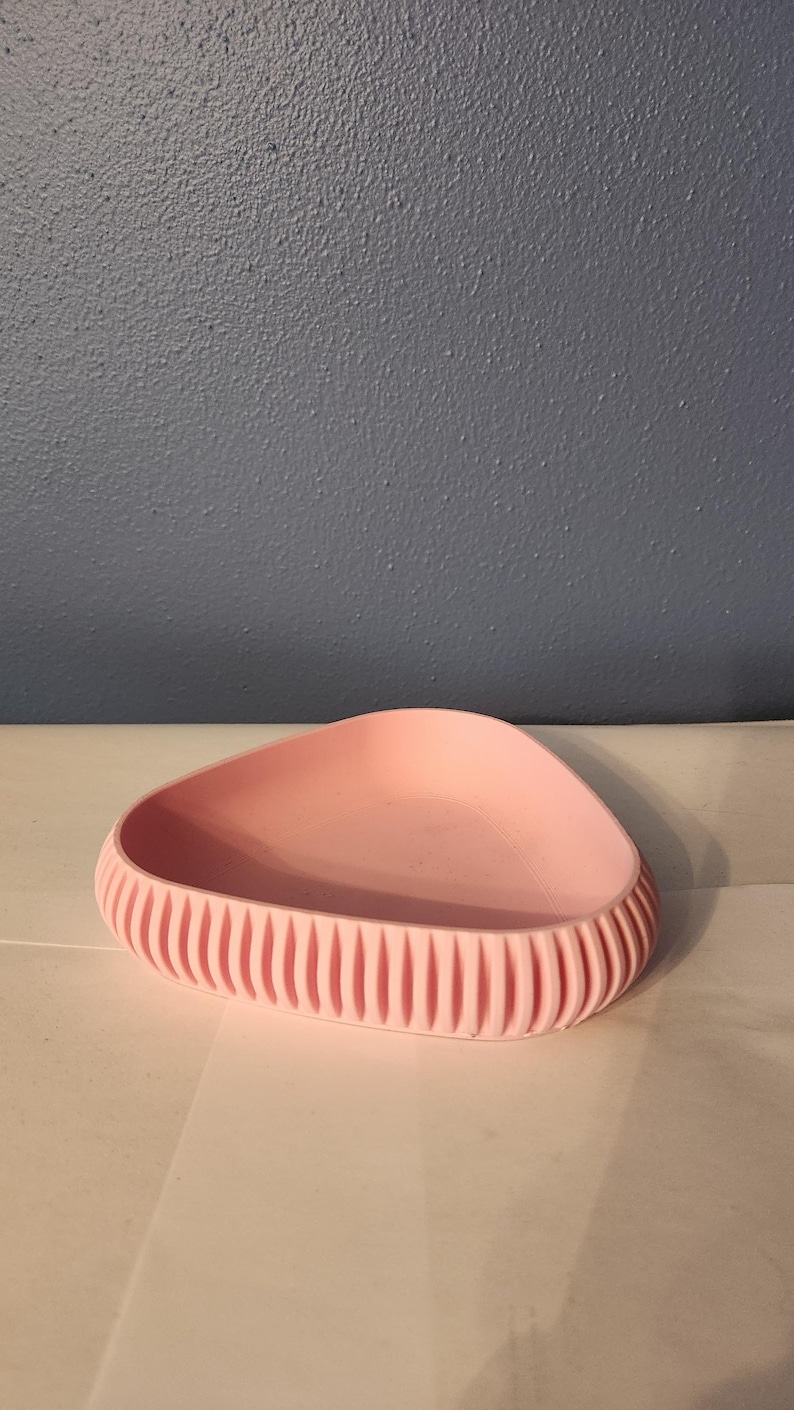 3D Printed Modern Catchall Tray: Home Organization Pink