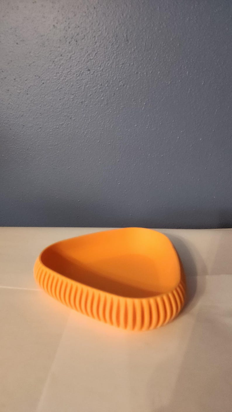 3D Printed Modern Catchall Tray: Home Organization Orange