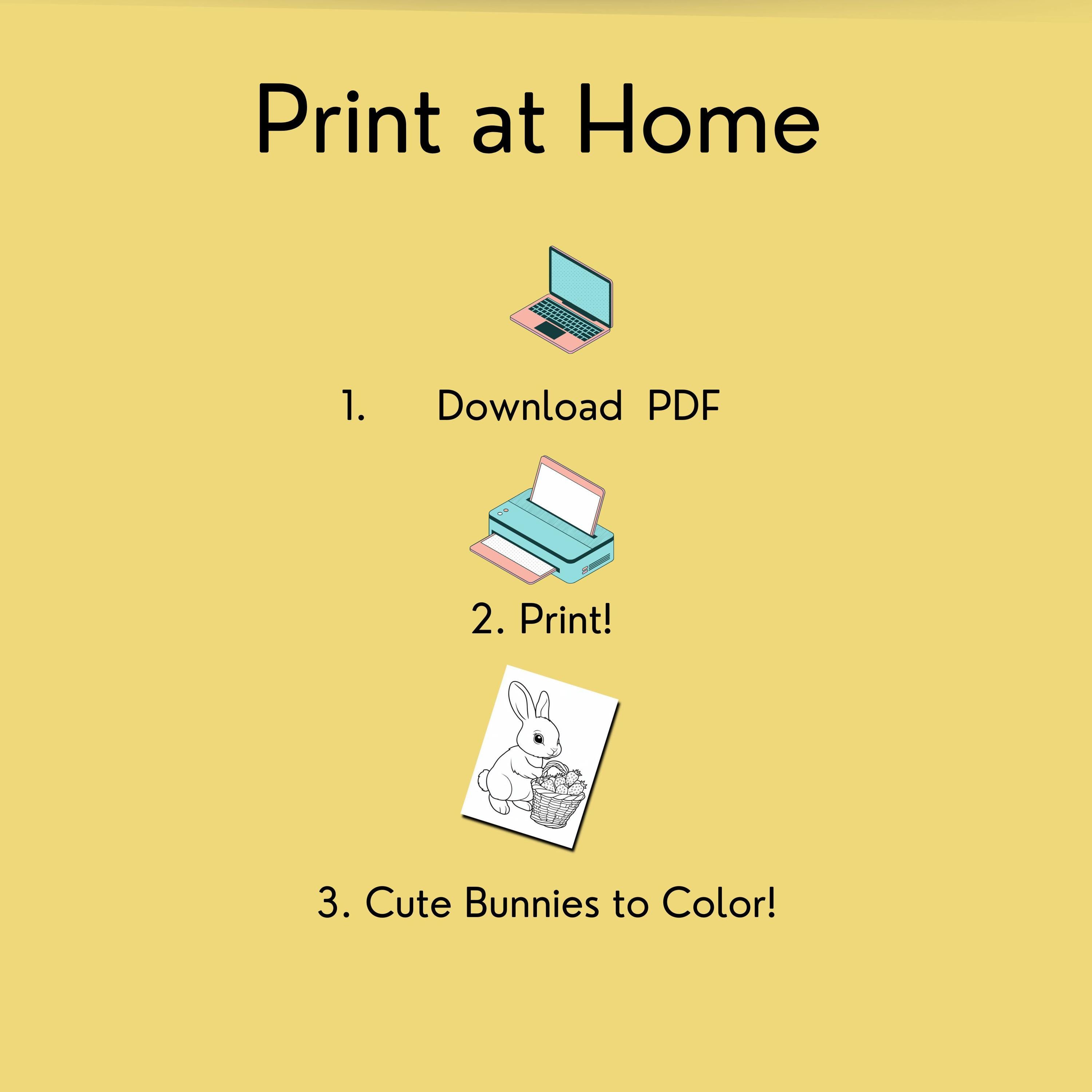 Folk Art Coloring Pages, Spring Coloring Book for Adults, Bunny ...