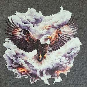 Majestic Eagle On Dark Clouds Graphic Tshirt
