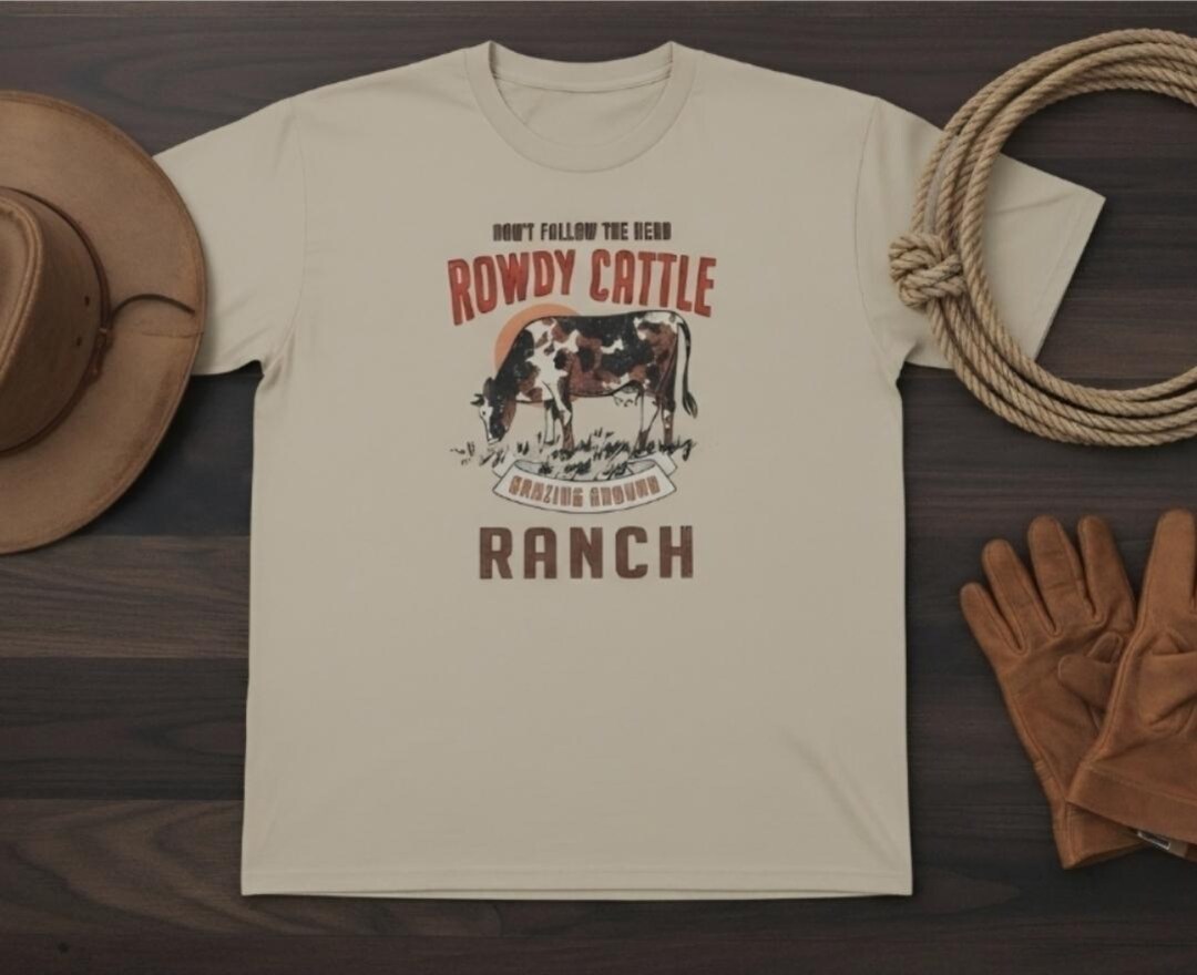 Rowdy Cattle Shirt • Don’t Follow the Herd Tee • Western Ranch Graphic ...