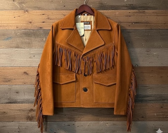 Handmade Suede Fringe Leather Jacket: Western Rodeo Outfit