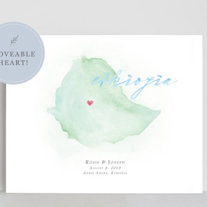 Carte aquarelle de l’Éthiopie, Carte personnalisée de l’Éthiopie