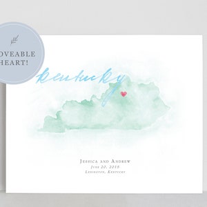 Aquarelkaart Kentucky | Gepersonaliseerde kaartafdruk