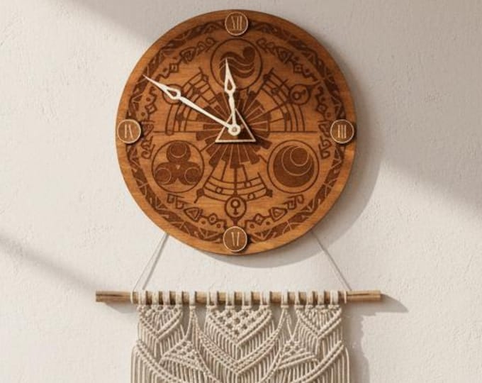 Zelda Wall Clock, Legend Of Zelda Clock, Zelda Room Decor, Video Game Wall Clock, Wooden Zelda Clock, Zelda Wall Art, Zelda Fan Gift
