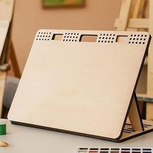 Drawing board for artists, Adjustable drafting table, Wooden lap easel, Portable painting easel, Writing board, Desk art easel for drawing