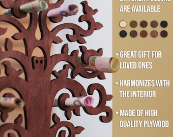 Money Tree Holder, Wooden Money Gift Display, Wedding Cash Gift Stand, Graduation Money Holder, Custom Monetary Gift, Celebration Gift Tree