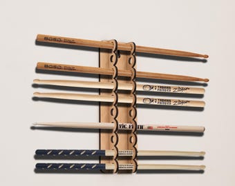 Soporte para baquetas, estante para baquetas, expositor de baquetas, vitrina para baquetas, regalo para bateristas, organizador de pared para baquetas, accesorios para batería
