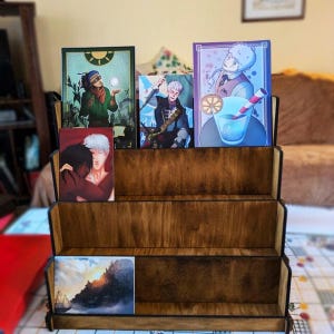Support pour cartes de voeux personnalisé, Support pour cartes postales pour la vente au détail, Présentoir d'autocollants à plusieurs niveaux, Vitrine de marché, Organiseur de cartes en bois